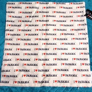 I ❤️ Panama Pillow Cover woven, NEW with Tags